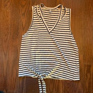 Sleeveless striped top